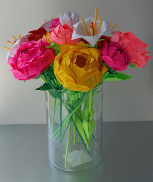Living Color - irisnectar: Handmade paper flower bouquets by...