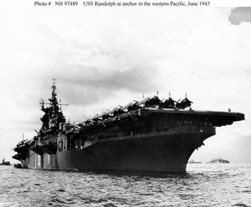 lex-for-lexington:“USS Randolph (CV-15) at anchor in the...