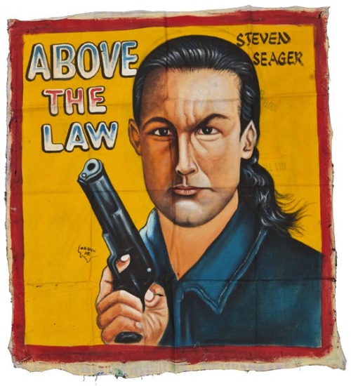 theactioneer:Ghanian poster for Above the Law with “Steven...