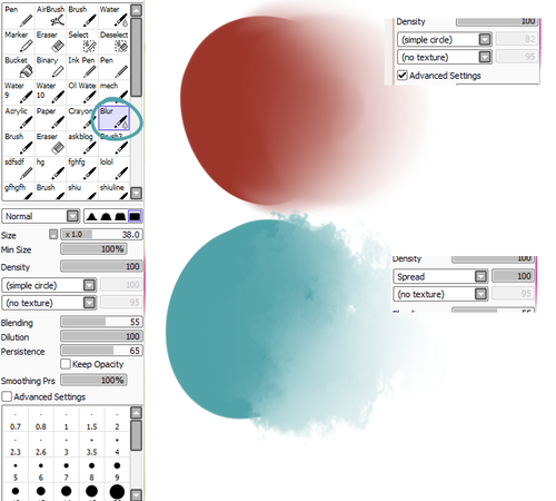 paint tool sai brushes color
