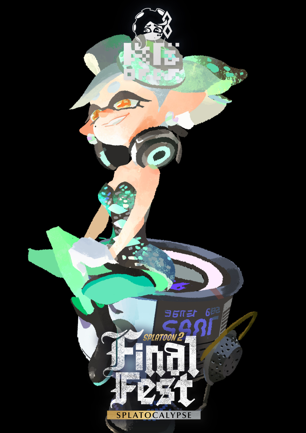 Splatoon 2 OFFICIAL Final outlet Fest Splatocalypse Pearl M SIZE!