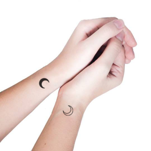 Matching crescent moon temporary tattoo, get it here ►... astronomy;crescent moon;minimalist;temporary;moon