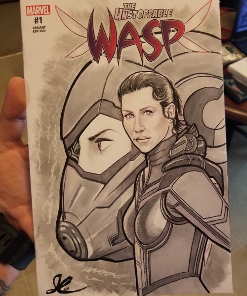 Couple of wasp sketch cover commissions. Evangeline Lilly is...