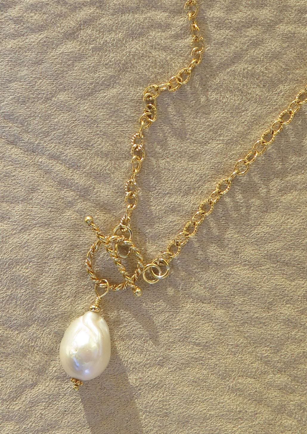 Untitled — Huge baroque freshwater pearl on 14k gold filled...