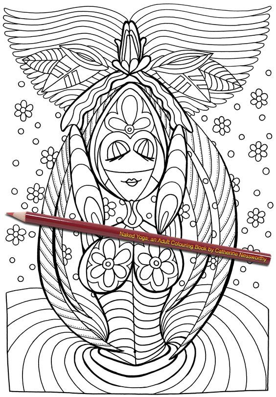 Best Naked Yoga An Adult Colouring Book By Catherine Nessworthy My