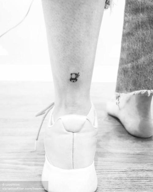 Tattoo tagged with: small, liosmios, bear, micro, line art, animal, tiny,  panda, ifttt, little, minimalist, achilles, fine line | inked-app.com