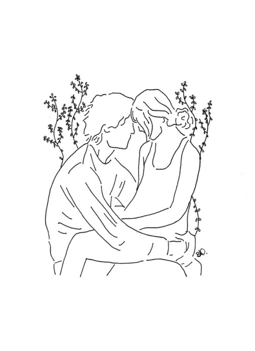 poeticamenteflor:couples in love. // for line drawings...