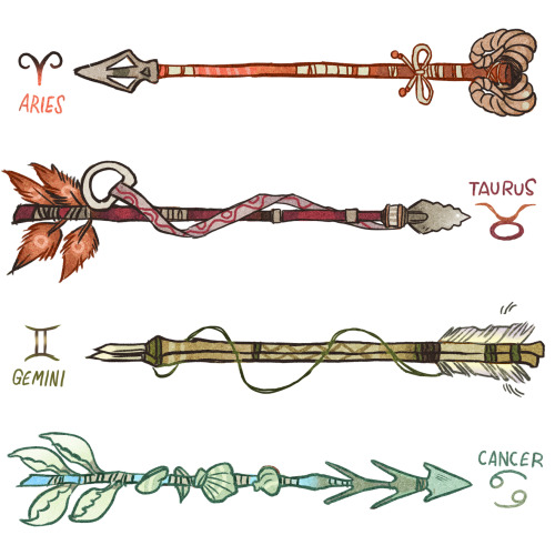 gabriel-picolo:Zodiac Arrows ♈️ Aries were the vanguard,...