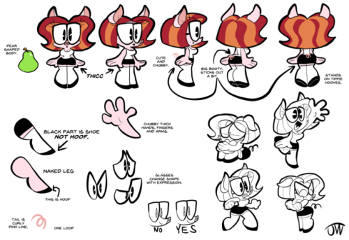 joeywaggoner:Made a new model sheet for the new Pig version of...