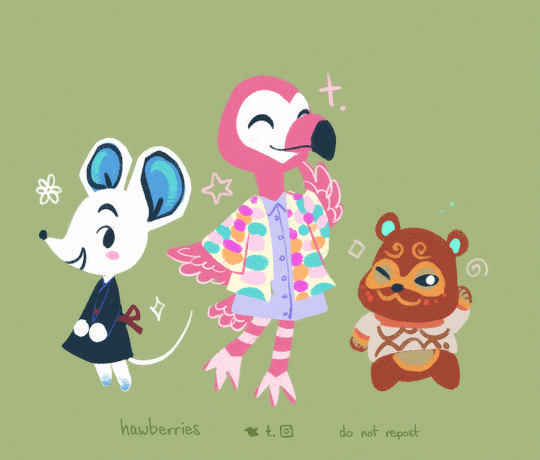 flora, dora, and clay have moved in!! and isabelle came home! i wonder who will be in my campsite tomorrow? :D
