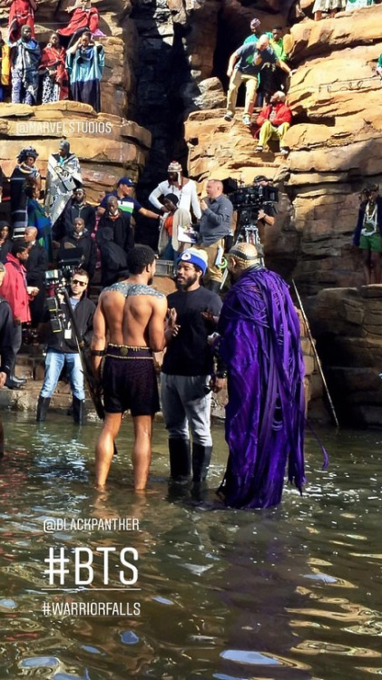 le-mouton-noir:Chadwick Boseman behind the scenes of Black...