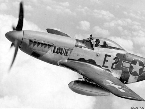 usaac-official:Lou IV of the 361st Fighter Group on an escort...