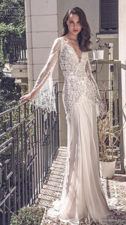 (via Irena Burshtein 2020 Wedding Dresses — “Moloko” Bridal...