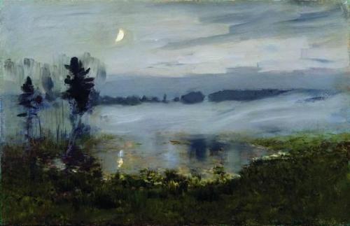 artist-levitan:Fog over water, Isaac LevitanMedium:...