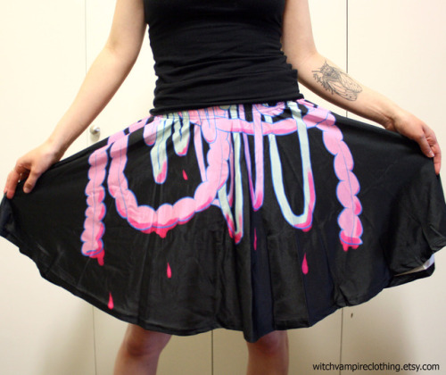 witchvampireclothing:Skirts in stock now on etsy -here-,...