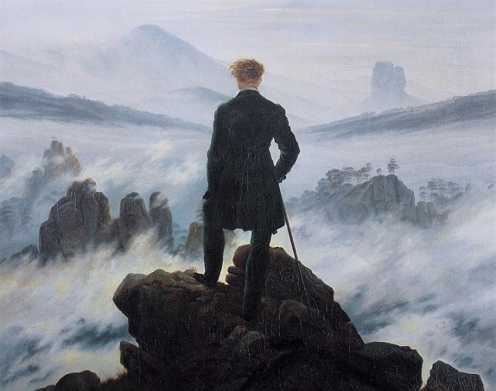 infectado: "Vagabundo sobre el mar de niebla, Caspar David Friedrich, 1818"