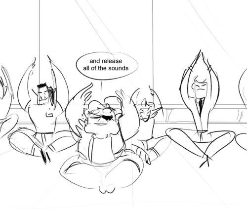 transmerle:the hunger tries yoga