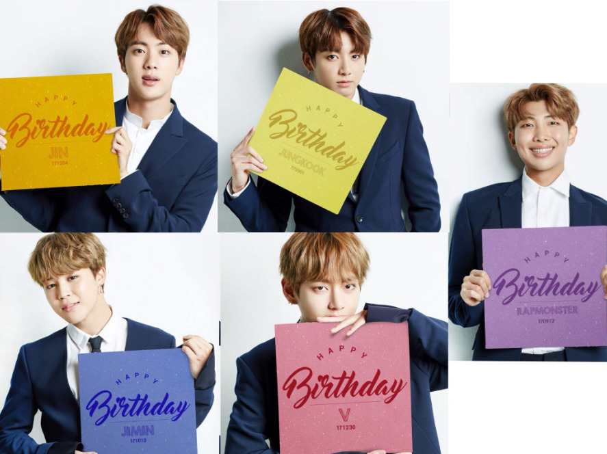BTS birthday cards are the same color as their... - Mimi BTS Ghost
