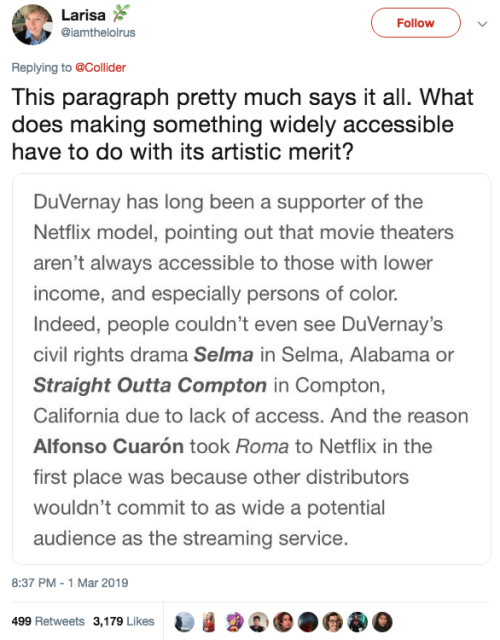 thechanelmuse:Netflix does not yet have a Best Picture Oscar,...