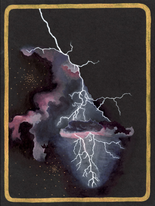 natural-world-tarot:This is The Tower, and Universe card from...