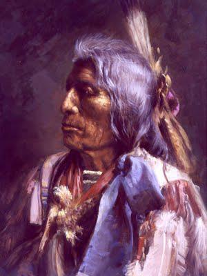 Native Indians North America old paintings feathers american indians