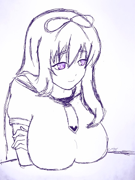 kinascency:Murasaki from Senran Kagura sketch for @rockint765