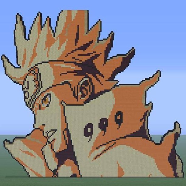 Naruto Bijuu Mode Minecraft Pixel Art By Felixguaman - vrogue.co