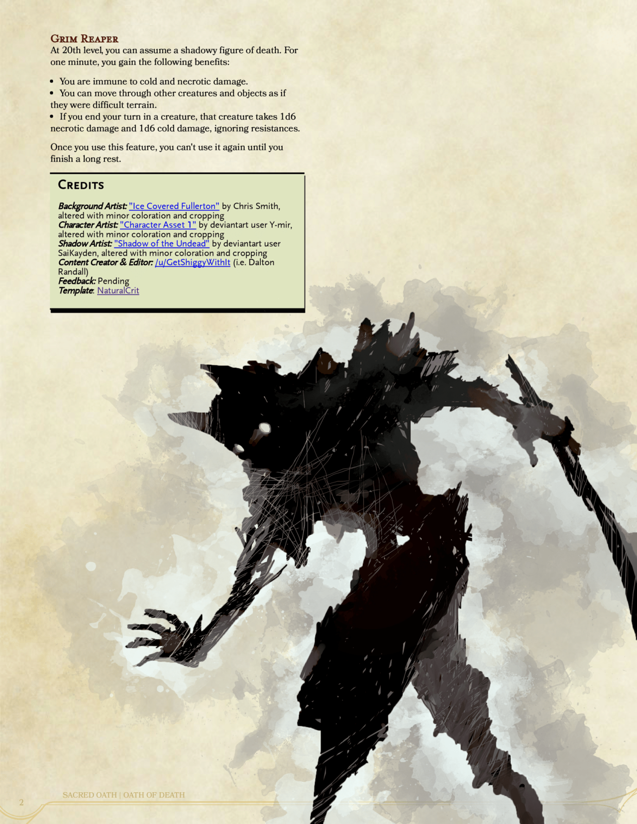 DnD 5e Homebrew Oath Of Death Paladin By GetShiggyWithIt   Tumblr O4vf4d2Gks1ukgbqco1 1280 