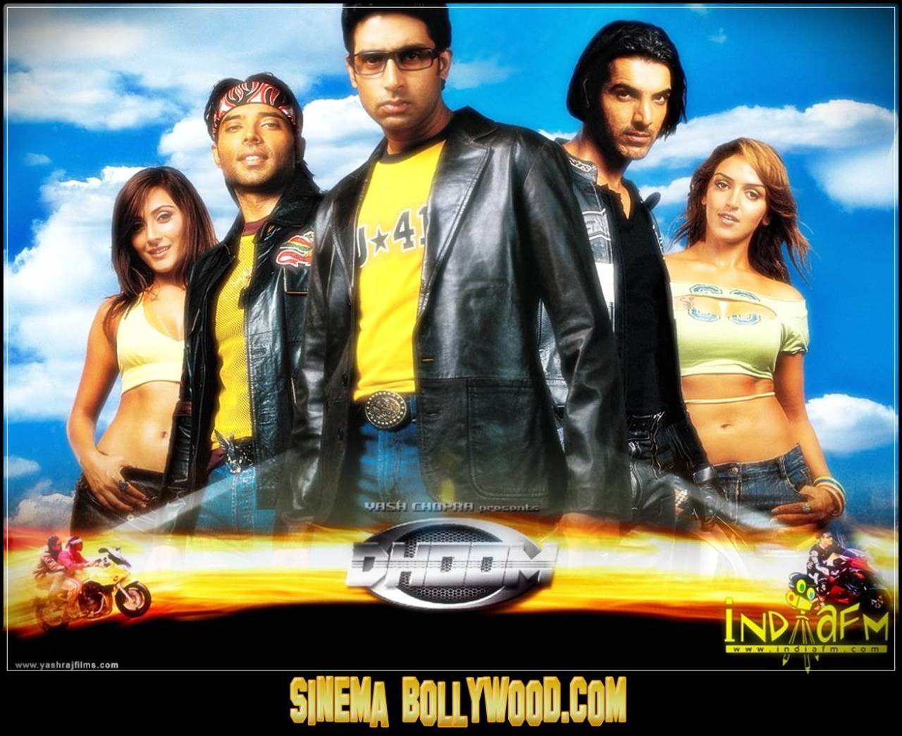 Abhishek Bachchan,ACP Jai Dixit,John Abraham,Kabir,Uday Chopra,Ali Akbar Fateh Khan,Esha Deol,Rimi Sen,2004,Dhoom,Blast,Vijay Krishna Acharya,Hindistan,Hintçe,129 Dak.,Sweety Dixit,Sweety, Aditya Chopra,Dhoom Serisi,