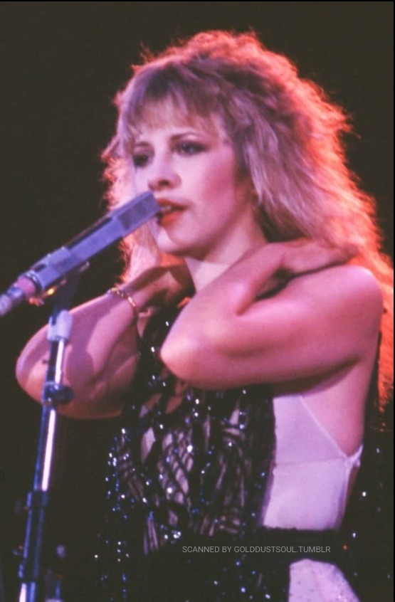 Stevie photographed during a Fleetwood Mac concert 