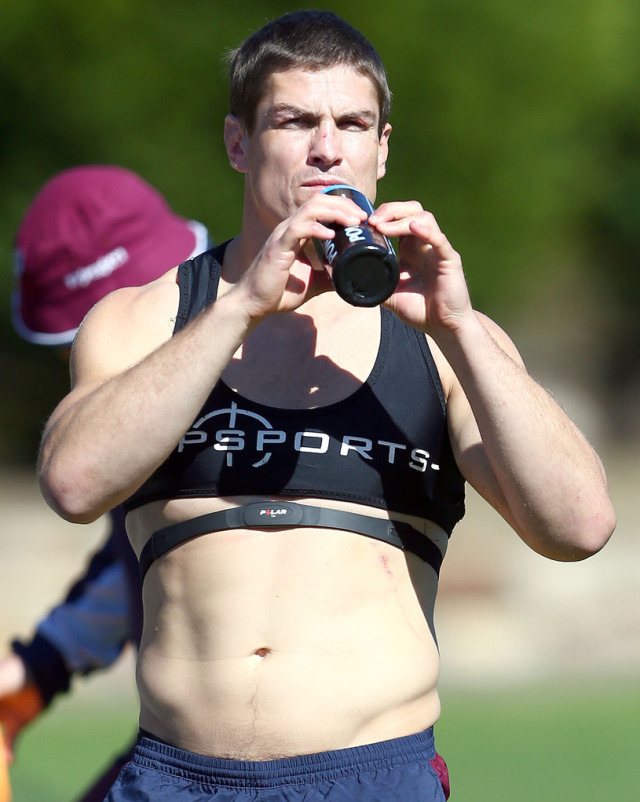 Footy Players Matt Ballin Of The Manly Sea Eagles