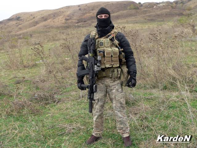 Military Armament MVD Spetsnaz Soldier And Blogger Karden Showing