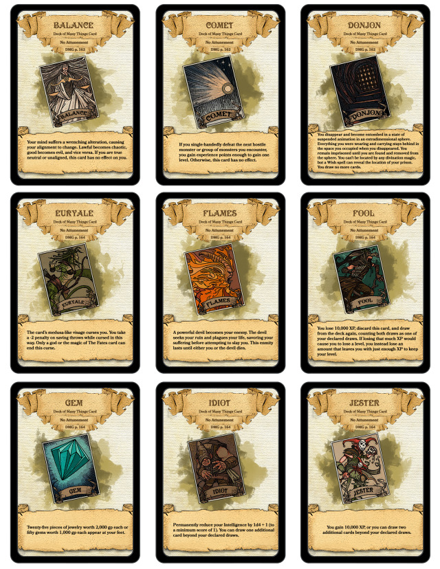 DM Paul Weber — Deck of Many Things Cards! All 22 cards from the...