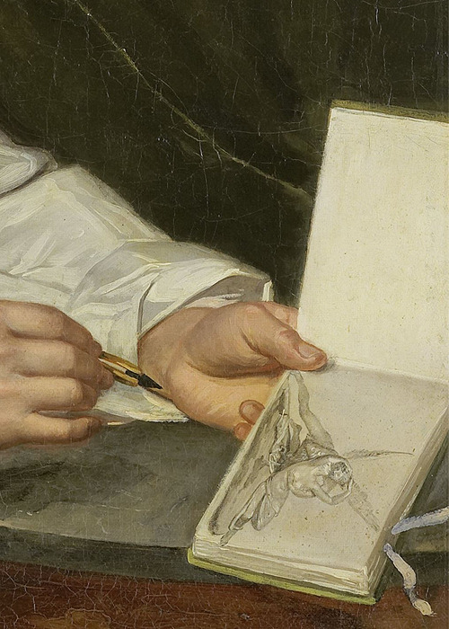 sforzinda: Self-portrait (detail), Charles Saligo, 1824–26