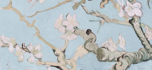 touika:Detail of Almond Blossom. 1980. Vincent van Gogh.