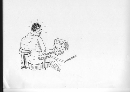 <p>He has heard something important!</p>
<p>©James Kenyon 2014</p>