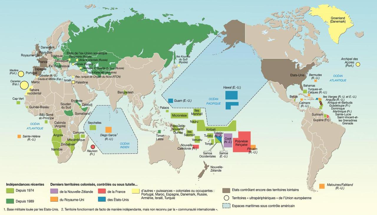 The last colonies (french) Maps on the Web