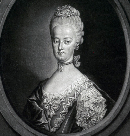 Marie Antoinette, dauphine of France; engraving by Johann Elias Haid. 18th century. [credit: Bibliothèque nationale de France, département Estampes et photographie]