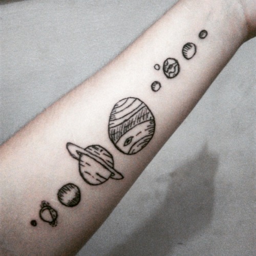 solar system tattoo on Tumblr