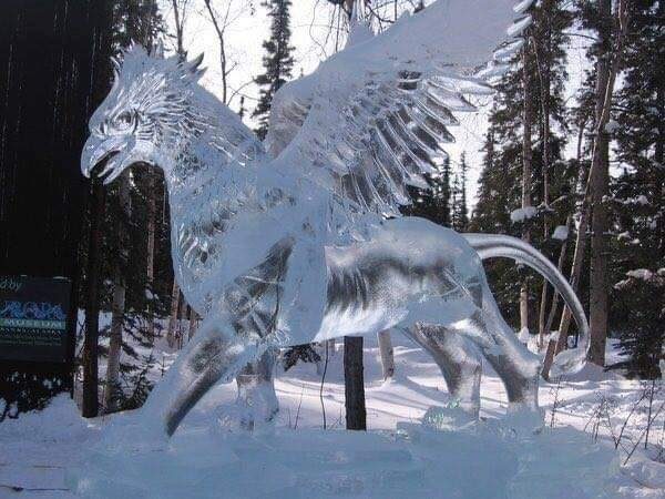 josephtailor: “Ice Griffin by Heather Brice, Kein Gregory, Jeff Stahl and Steve Cox at the Fairbanks Ice Festival, Alaska. ”