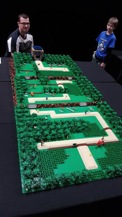 retrogamingblog:Route 1 made out of Legos at Comic-Con Sydney