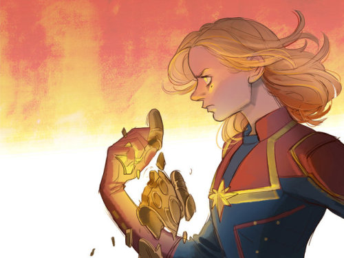 thehappysorceress:Captain Marvel!!!! by Hallpen