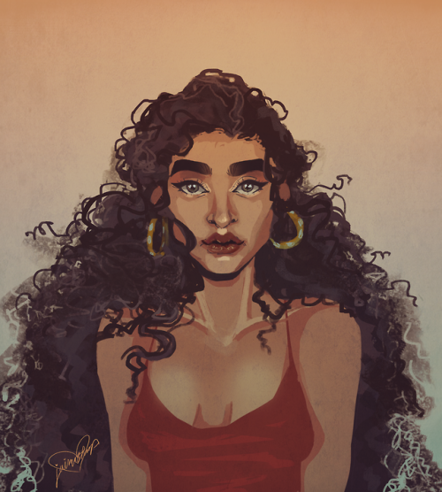 jaimesstump:got some art time in today so i drew my oc tamira...