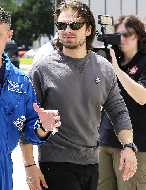 thecaptainwinter:Sebastian Stan at Lyndon B. Johnson Space...