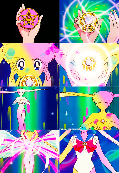 sailor moon bishoujo senshi sailor moon usagi tsukino sailor moon r henshin moon crystal power make up mine my screencaps picspam