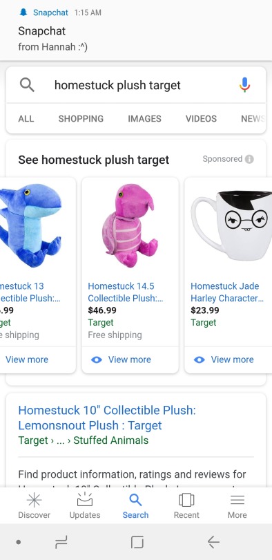 target homestuck plush