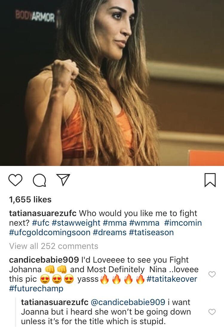 Tatiana Suarez on her next fight via Instagram… – Boxing - 