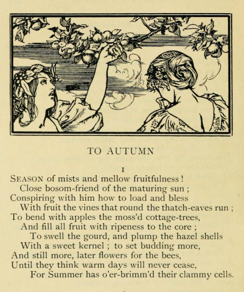 english-idylls:First verse of Ode to Autumn by John Keats...