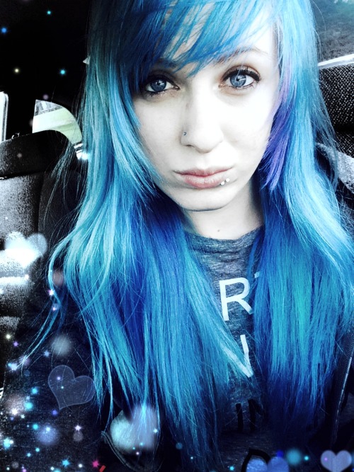 blue and purple hair on Tumblr