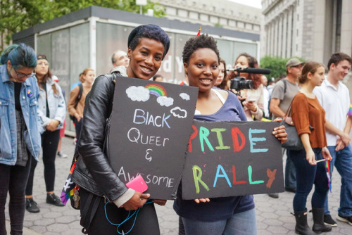 queer-all-year:activistnyc:NYC Pride Rally at Foley Square. .